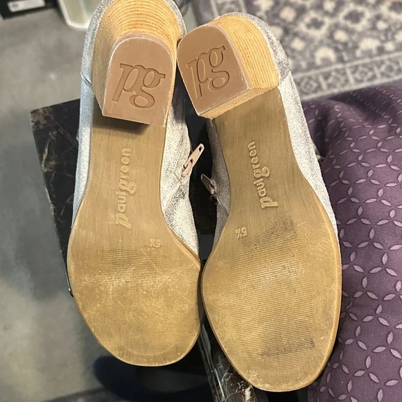 Paul Green Taupe Lace-Up Cutout Peep-Toe Ankle Boots - Picture 5 of 6